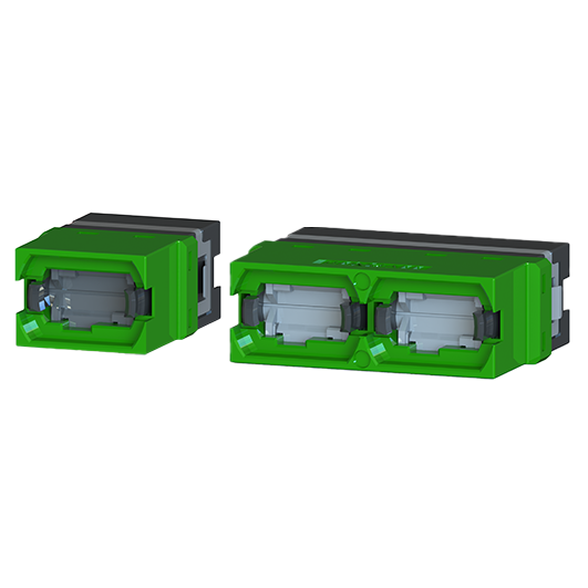 MPO 16F 单/双联内置盖适配器